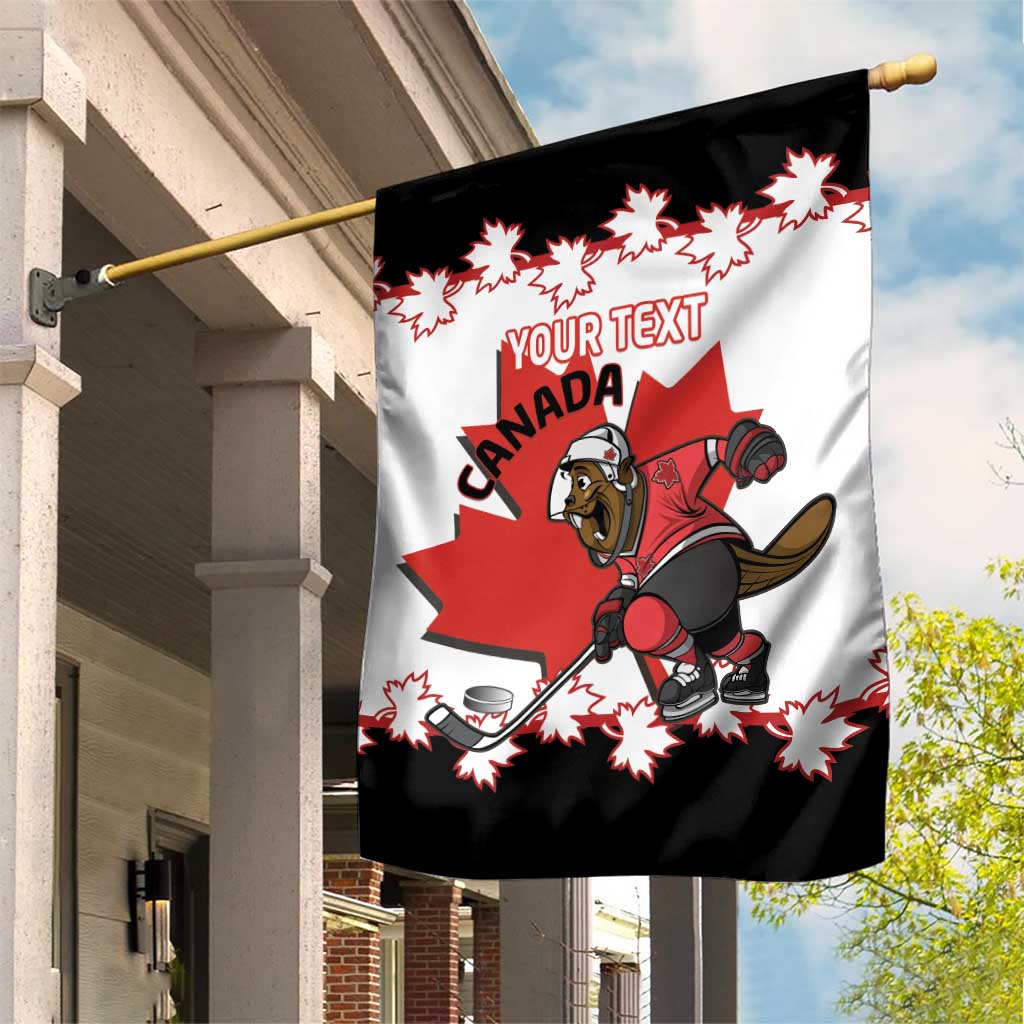 Custom Canada Ice Hockey Garden Flag 2025 Go Champions Funny Beaver Mascot