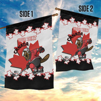 Custom Canada Ice Hockey Garden Flag 2025 Go Champions Funny Beaver Mascot