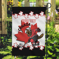 Custom Canada Ice Hockey Garden Flag 2025 Go Champions Funny Beaver Mascot