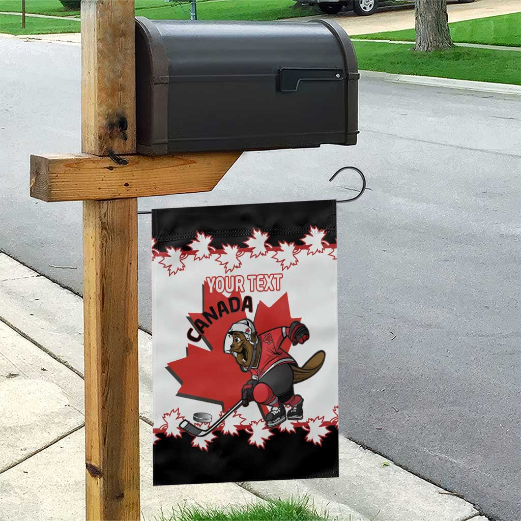 Custom Canada Ice Hockey Garden Flag 2025 Go Champions Funny Beaver Mascot