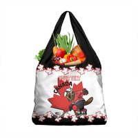 Custom Canada Ice Hockey Grocery Bag 2025 Go Champions Funny Beaver Mascot