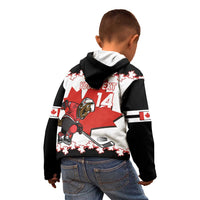 Custom Canada Ice Hockey Kid Hoodie 2025 Go Champions Funny Beaver Mascot