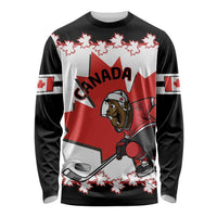 Custom Canada Ice Hockey Long Sleeve Shirt 2025 Go Champions Funny Beaver Mascot