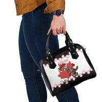 Custom Canada Ice Hockey Shoulder Handbag 2025 Go Champions Funny Beaver Mascot