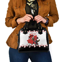 Custom Canada Ice Hockey Shoulder Handbag 2025 Go Champions Funny Beaver Mascot