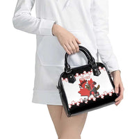 Custom Canada Ice Hockey Shoulder Handbag 2025 Go Champions Funny Beaver Mascot