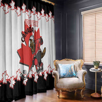 Custom Canada Ice Hockey Window Curtain 2025 Go Champions Funny Beaver Mascot