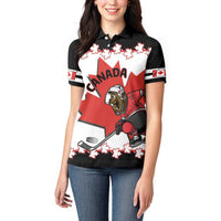 Custom Canada Ice Hockey Women Polo Shirt 2025 Go Champions Funny Beaver Mascot