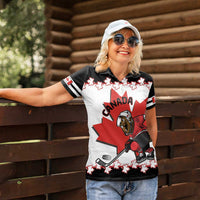 Custom Canada Ice Hockey Women Polo Shirt 2025 Go Champions Funny Beaver Mascot