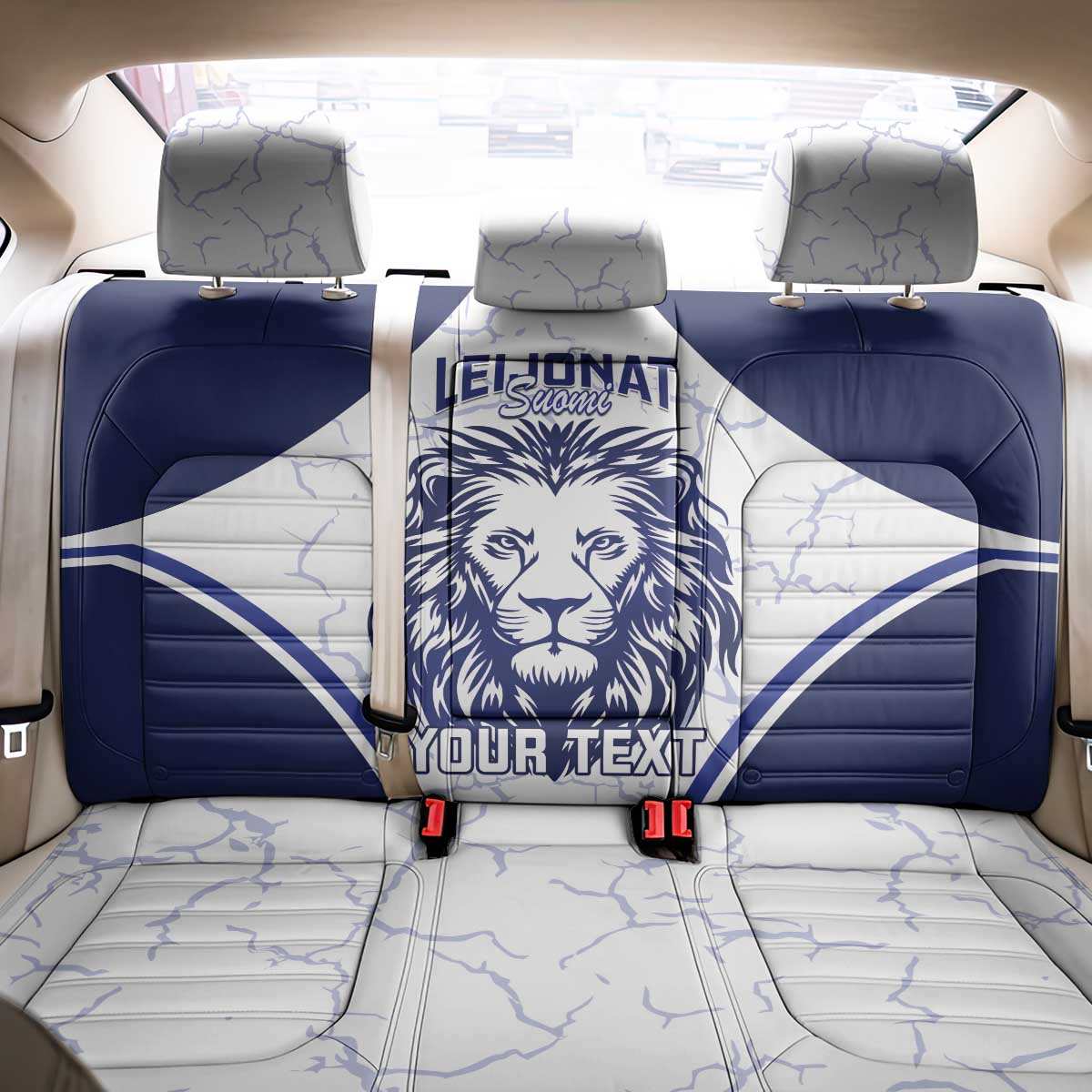 Custom Finland Ice Hockey Back Car Seat Cover 2025 Go Champions Suomi Leijonat