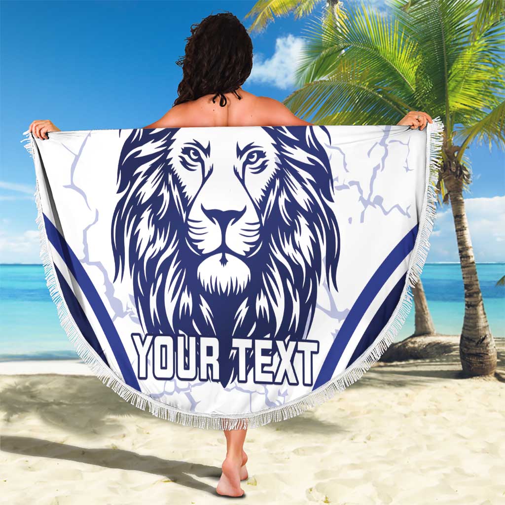 Custom Finland Ice Hockey Beach Blanket 2025 Go Champions Suomi Leijonat