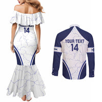 Custom Finland Ice Hockey Couples Matching Mermaid Dress and Long Sleeve Button Shirt 2025 Go Champions Suomi Leijonat