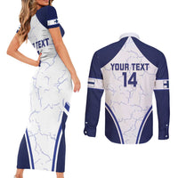 Custom Finland Ice Hockey Couples Matching Short Sleeve Bodycon Dress and Long Sleeve Button Shirt 2025 Go Champions Suomi Leijonat
