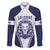 Custom Finland Ice Hockey Family Matching Off The Shoulder Long Sleeve Dress and Hawaiian Shirt 2025 Go Champions Suomi Leijonat