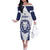 Custom Finland Ice Hockey Family Matching Off The Shoulder Long Sleeve Dress and Hawaiian Shirt 2025 Go Champions Suomi Leijonat