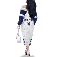 Custom Finland Ice Hockey Family Matching Off The Shoulder Long Sleeve Dress and Hawaiian Shirt 2025 Go Champions Suomi Leijonat