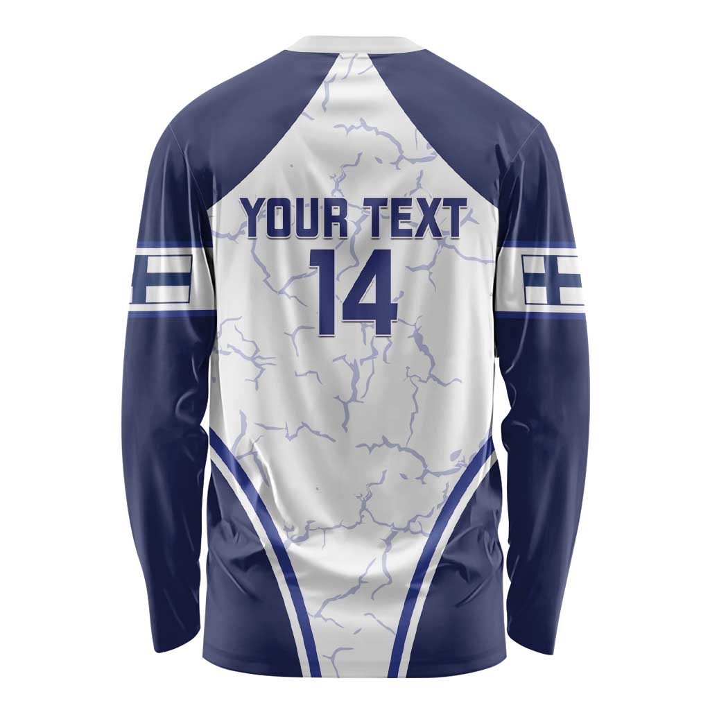 Custom Finland Ice Hockey Long Sleeve Shirt 2025 Go Champions Suomi Leijonat