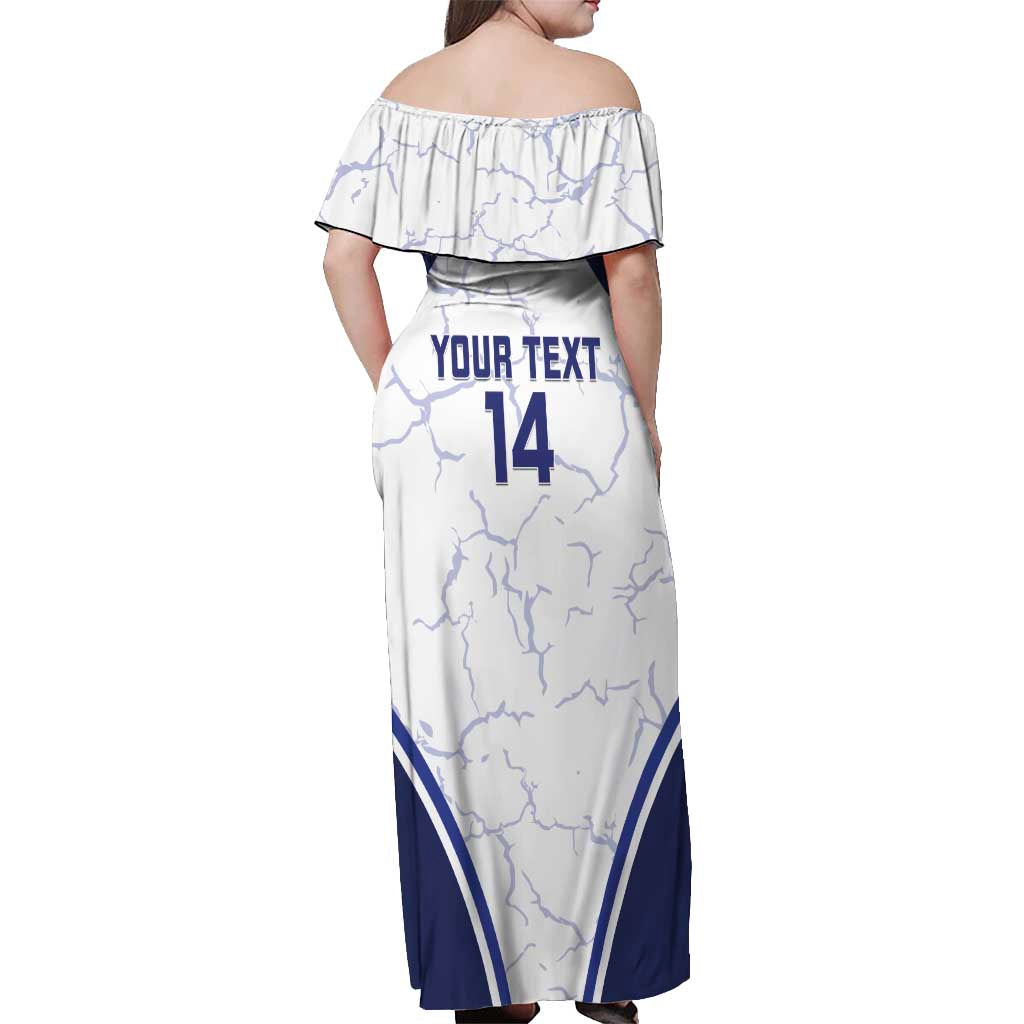 Custom Finland Ice Hockey Off Shoulder Maxi Dress 2025 Go Champions Suomi Leijonat
