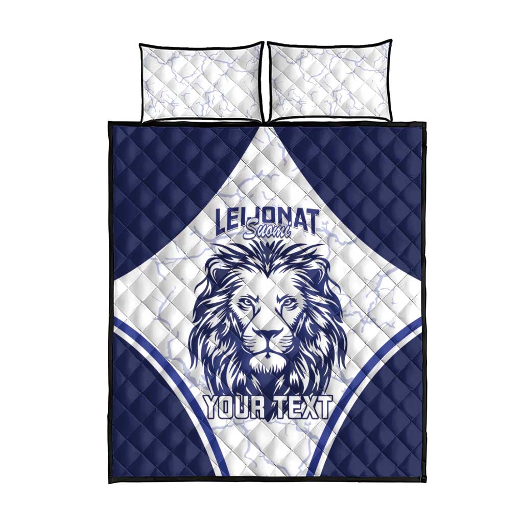 Custom Finland Ice Hockey Quilt Bed Set 2025 Go Champions Suomi Leijonat
