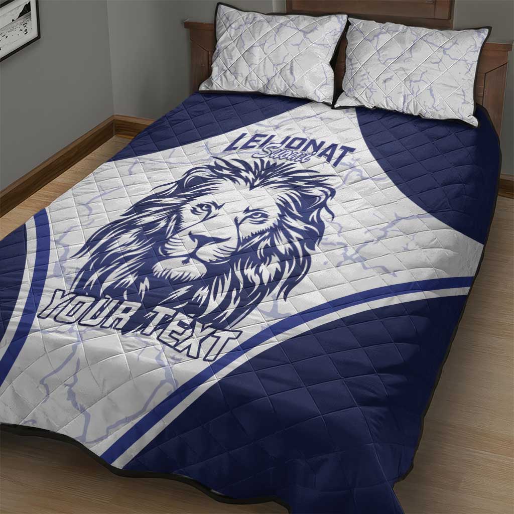 Custom Finland Ice Hockey Quilt Bed Set 2025 Go Champions Suomi Leijonat