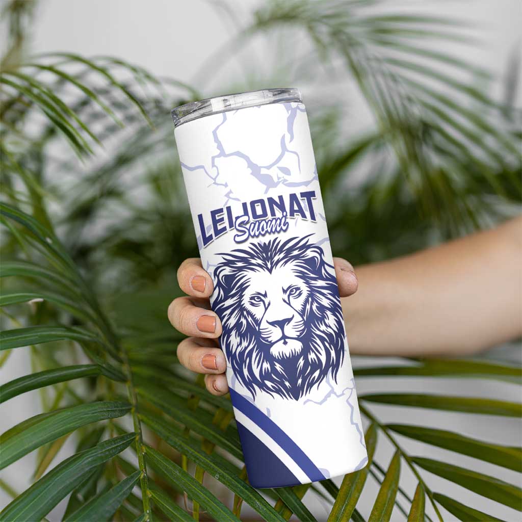 Custom Finland Ice Hockey Skinny Tumbler Go Champions Suomi Leijonat