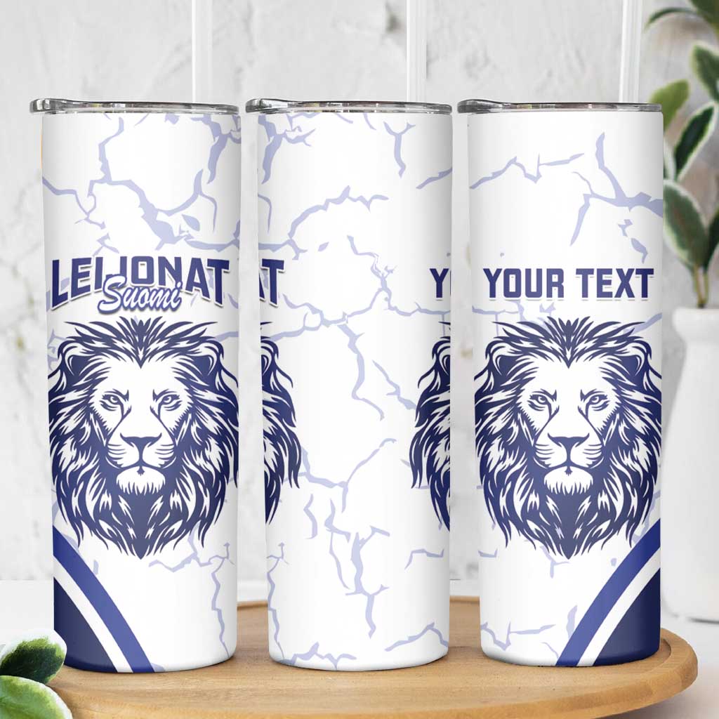 Custom Finland Ice Hockey Skinny Tumbler Go Champions Suomi Leijonat