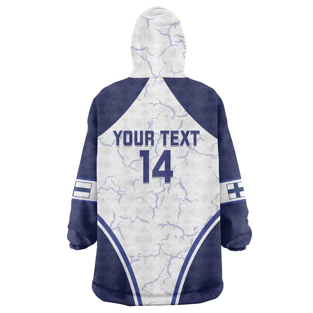 Custom Finland Ice Hockey Wearable Blanket Hoodie 2025 Go Champions Suomi Leijonat