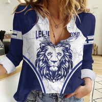 Custom Finland Ice Hockey Women Casual Shirt 2025 Go Champions Suomi Leijonat