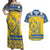 Custom Sweden Ice Hockey Couples Matching Off Shoulder Maxi Dress and Hawaiian Shirt 2025 Go Champions Tre Kronor