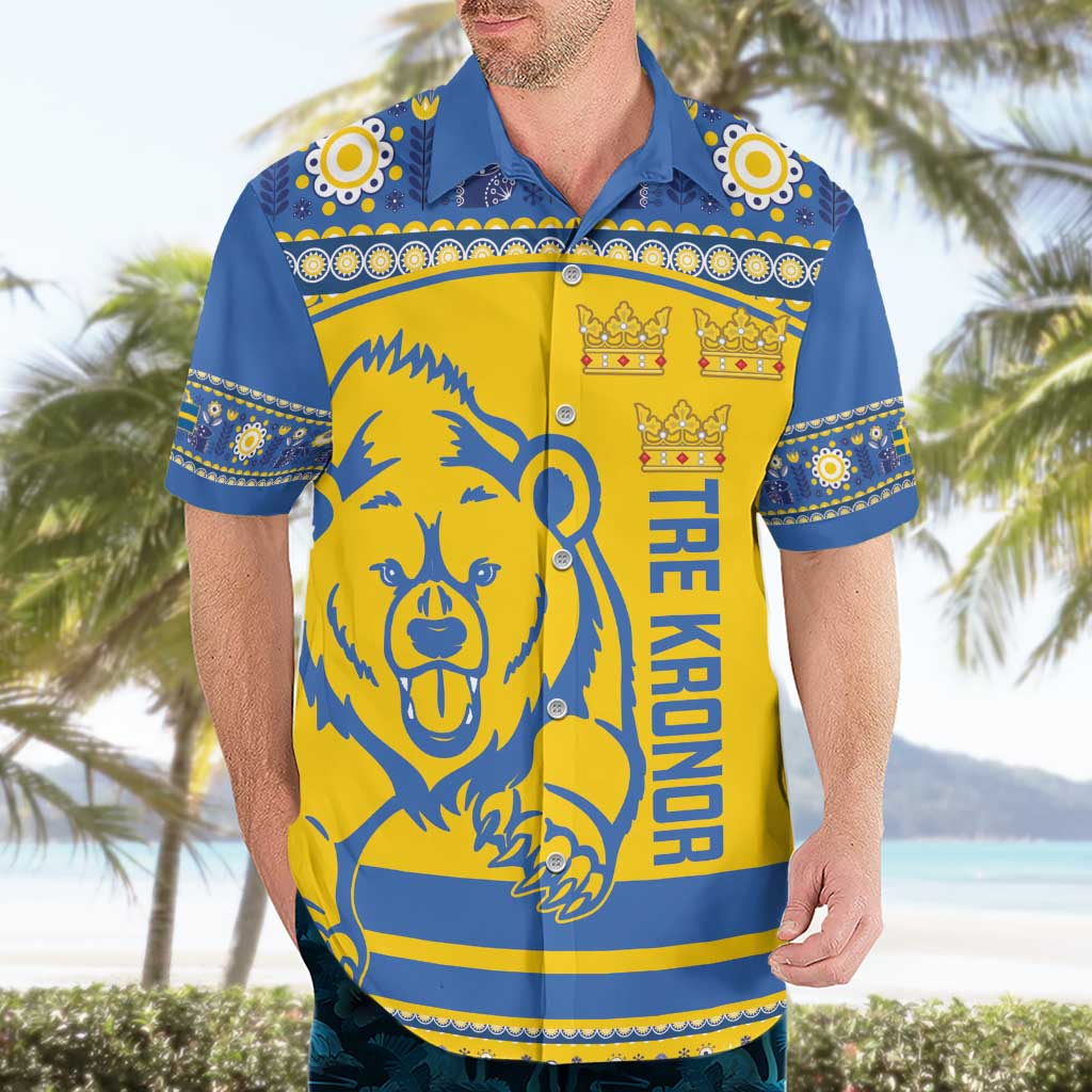 Custom Sweden Ice Hockey Hawaiian Shirt 2025 Go Champions Tre Kronor