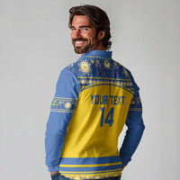 Custom Sweden Ice Hockey Long Sleeve Polo Shirt 2025 Go Champions Tre Kronor