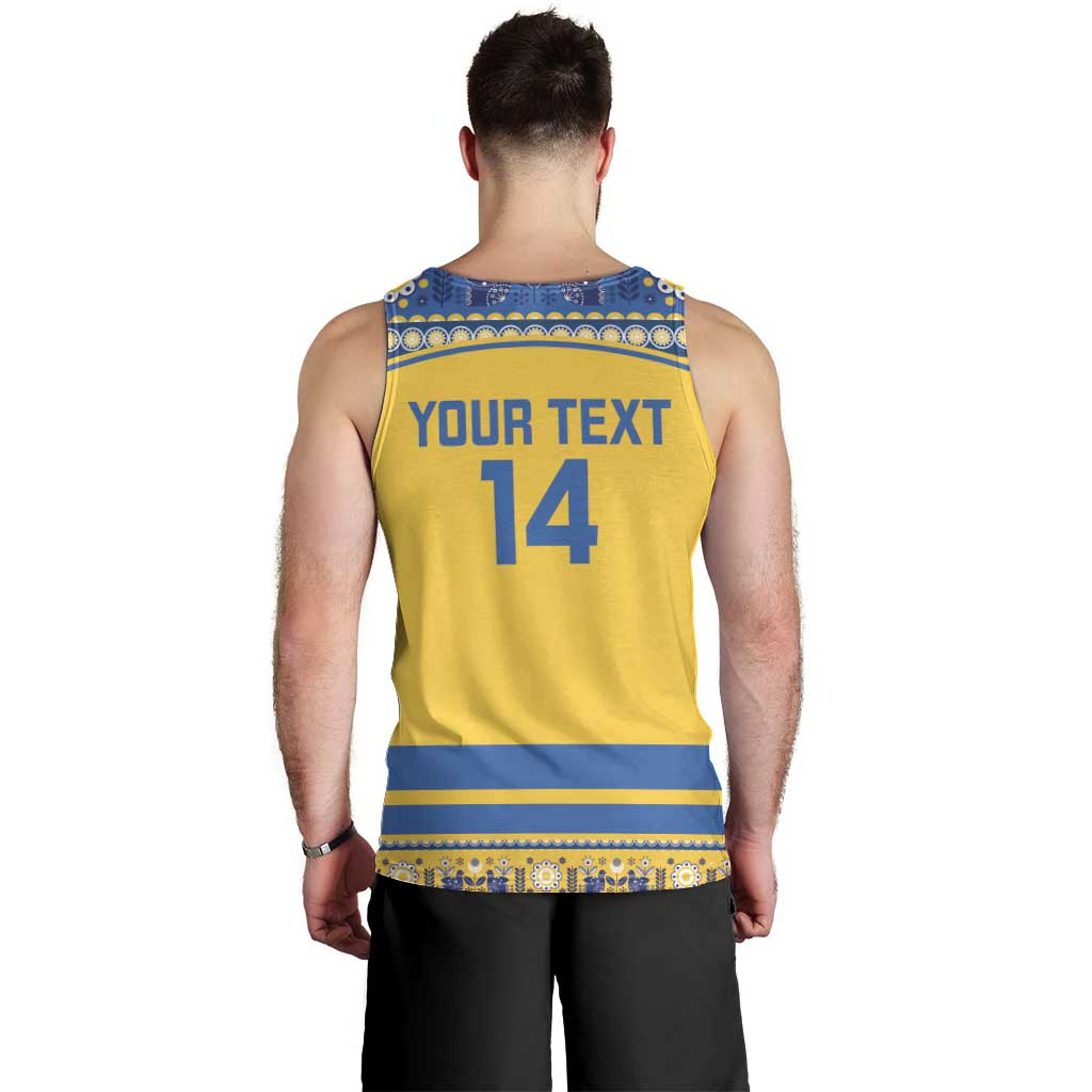 Custom Sweden Ice Hockey Men Tank Top 2025 Go Champions Tre Kronor