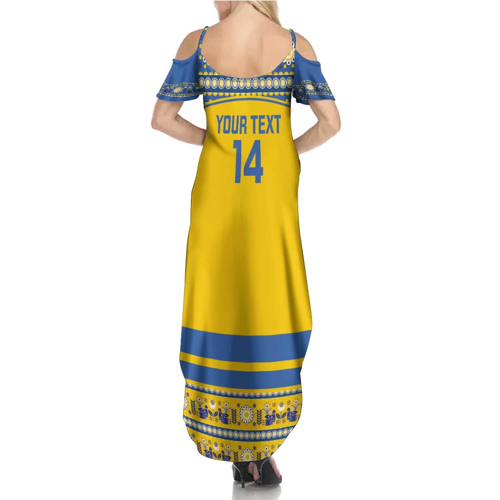 Custom Sweden Ice Hockey Summer Maxi Dress 2025 Go Champions Tre Kronor