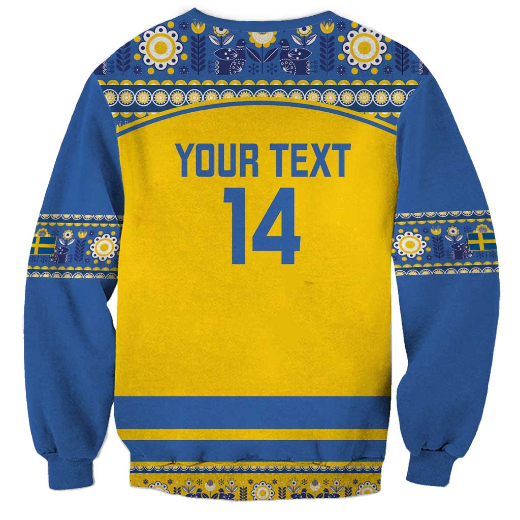 Custom Sweden Ice Hockey Sweatshirt 2025 Go Champions Tre Kronor