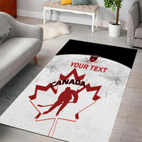 Custom Canada Hockey Area Rug 2024 Go Maple Leaf - Wonder Print Shop