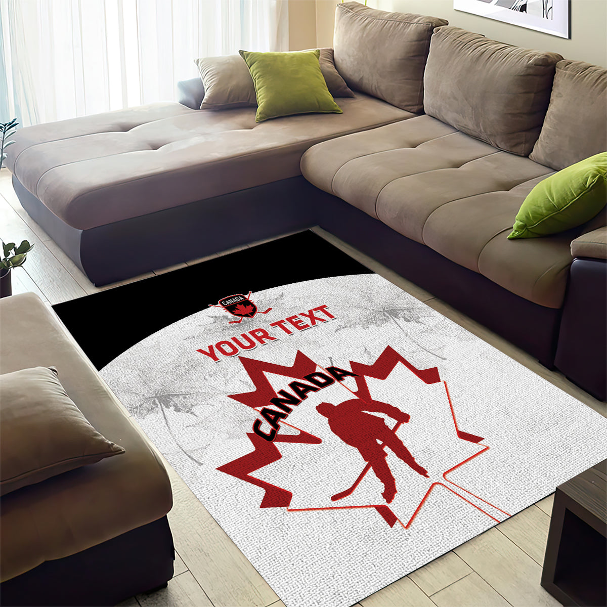 Custom Canada Hockey Area Rug 2024 Go Maple Leaf - Wonder Print Shop