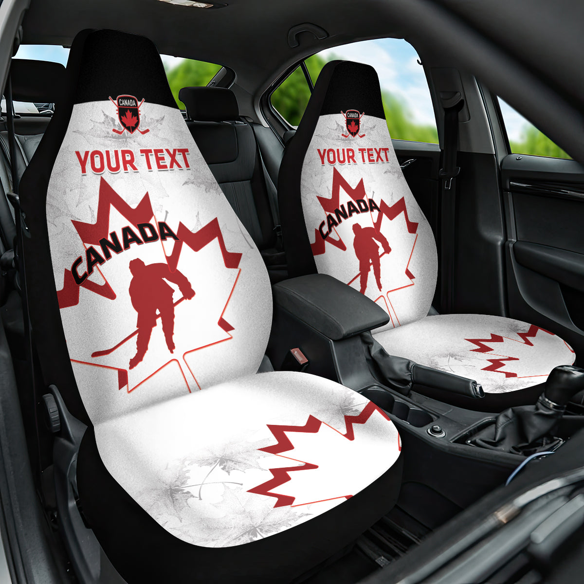 Custom Canada Hockey Car Seat Cover 2024 Go Maple Leaf