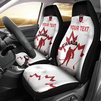 Custom Canada Hockey Car Seat Cover 2024 Go Maple Leaf - Wonder Print Shop