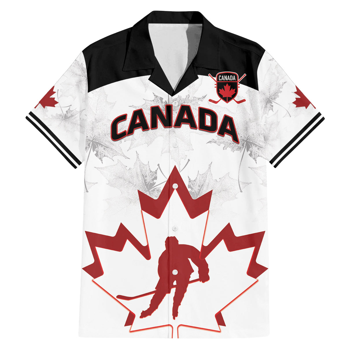 Custom Canada Hockey Family Matching Mermaid Dress and Hawaiian Shirt 2024 Go Maple Leaf - Wonder Print Shop