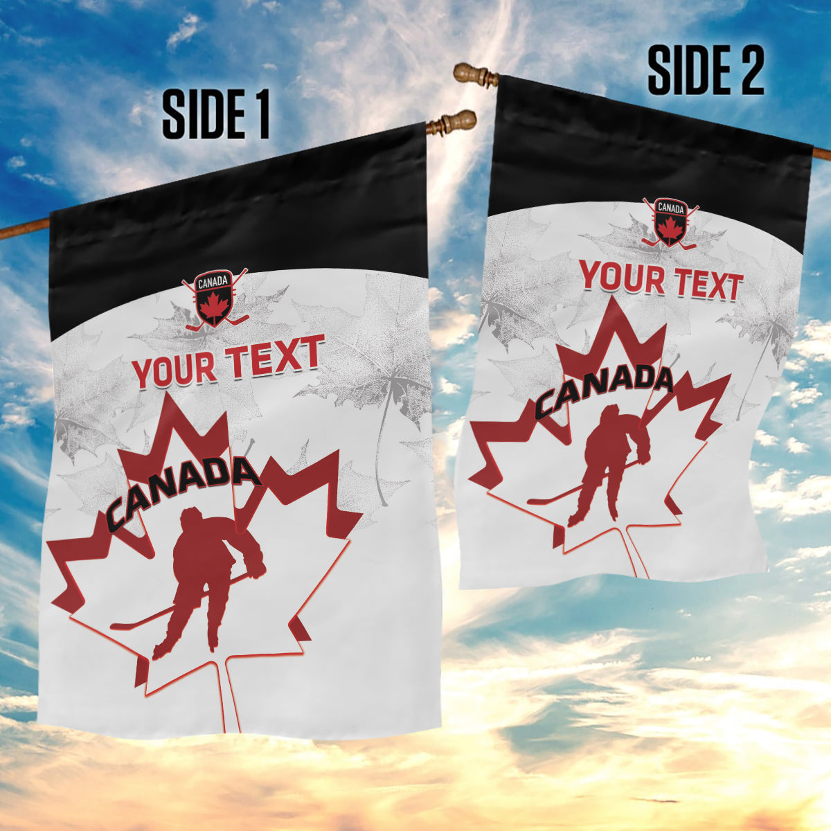 Custom Canada Hockey Garden Flag 2024 Go Maple Leaf - Wonder Print Shop