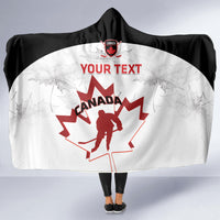 Custom Canada Hockey Hooded Blanket 2024 Go Maple Leaf