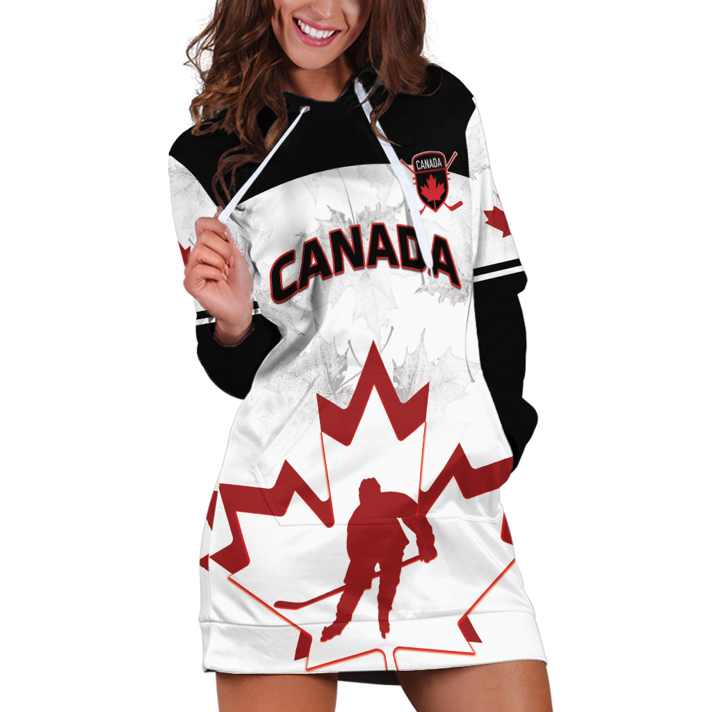 Custom Canada Hockey Hoodie Dress 2024 Go Maple Leaf