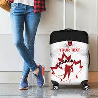 Custom Canada Hockey Luggage Cover 2024 Go Maple Leaf - Wonder Print Shop