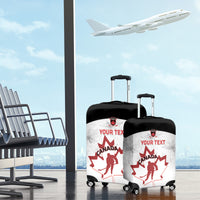 Custom Canada Hockey Luggage Cover 2024 Go Maple Leaf - Wonder Print Shop