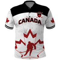 Custom Canada Hockey Polo Shirt 2024 Go Maple Leaf - Wonder Print Shop