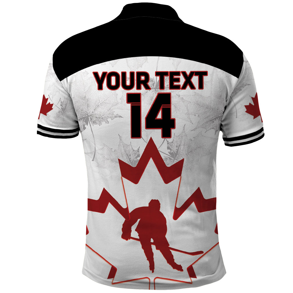 Custom Canada Hockey Polo Shirt 2024 Go Maple Leaf - Wonder Print Shop