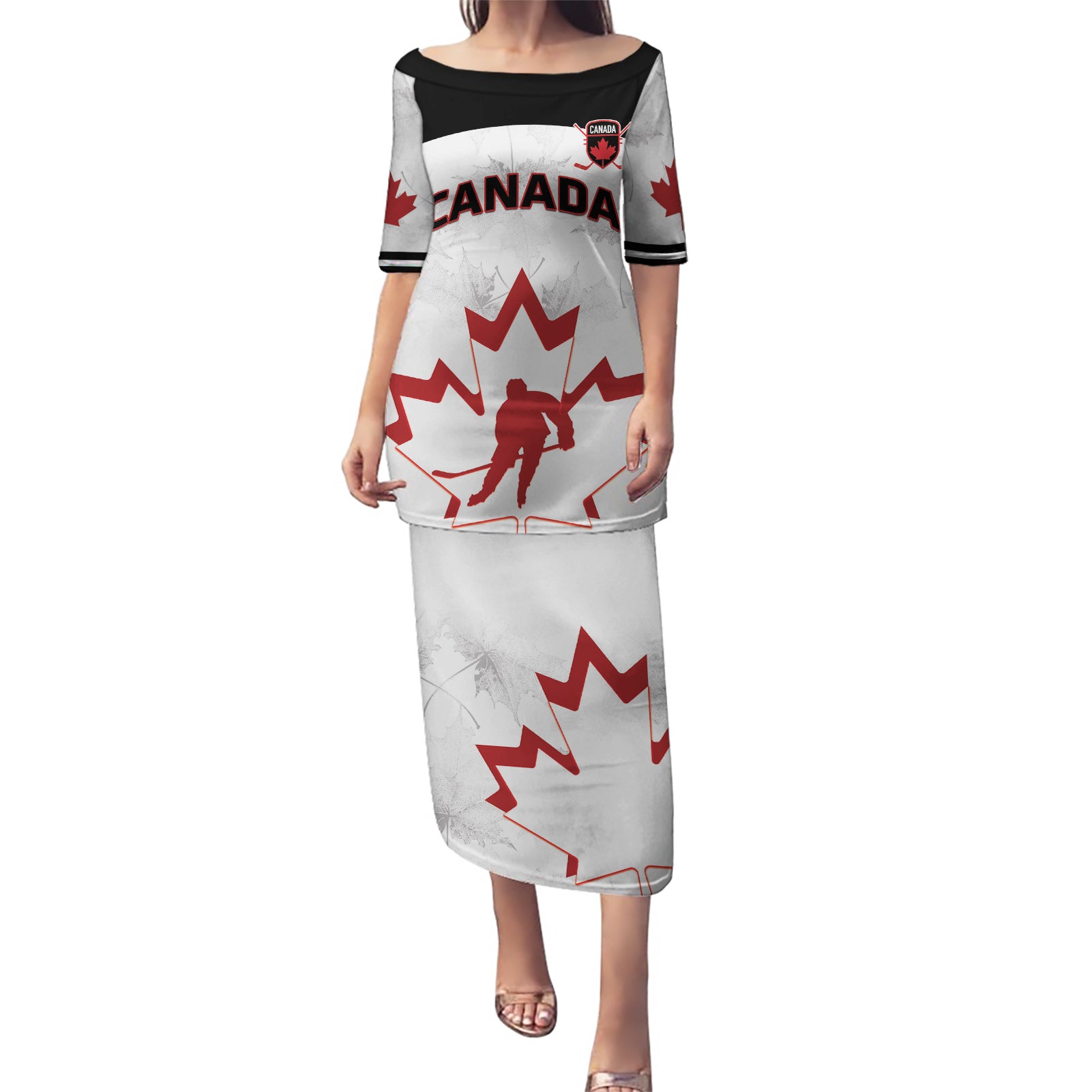 Custom Canada Hockey Puletasi 2024 Go Maple Leaf - Wonder Print Shop