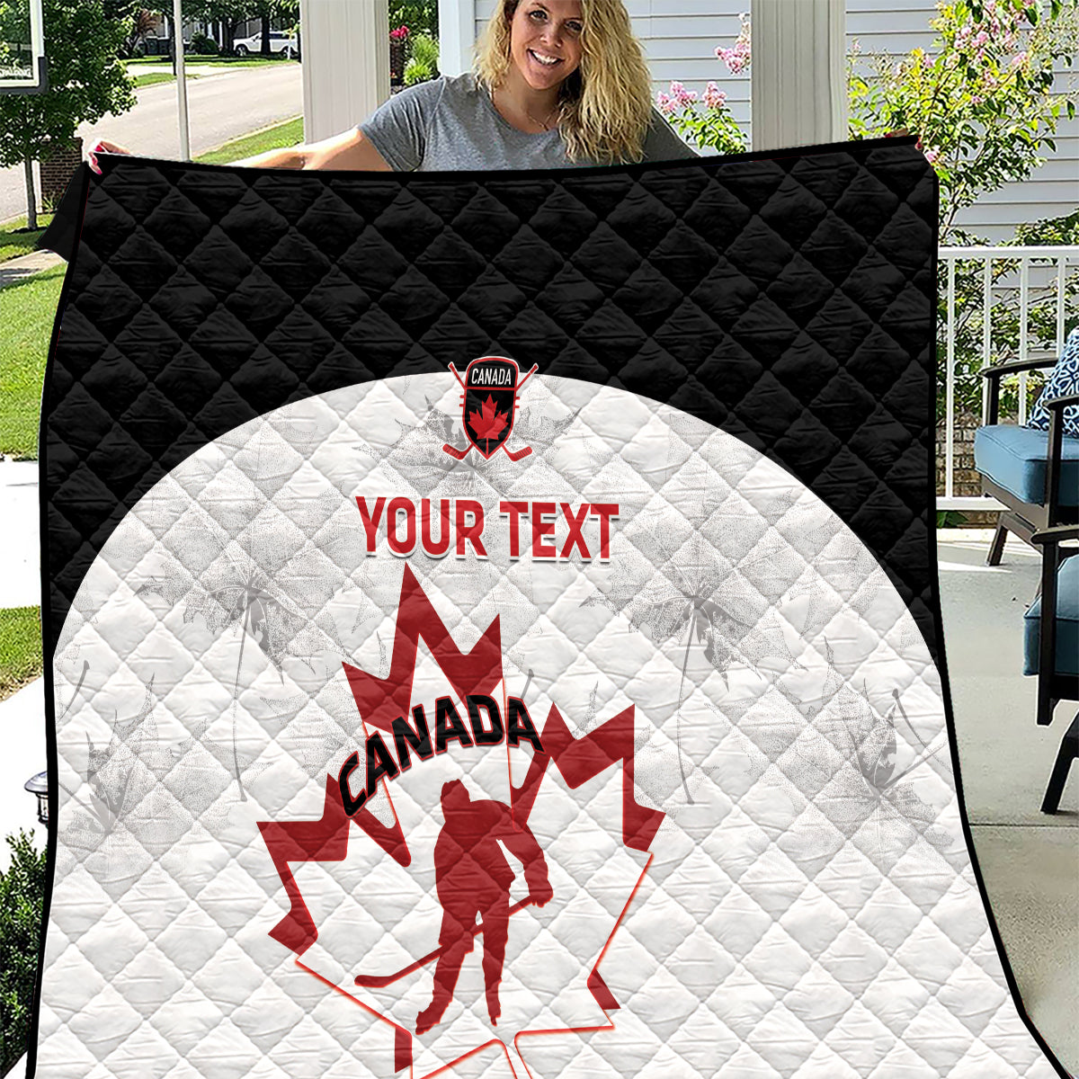 Custom Canada Hockey Quilt 2024 Go Maple Leaf - Wonder Print Shop