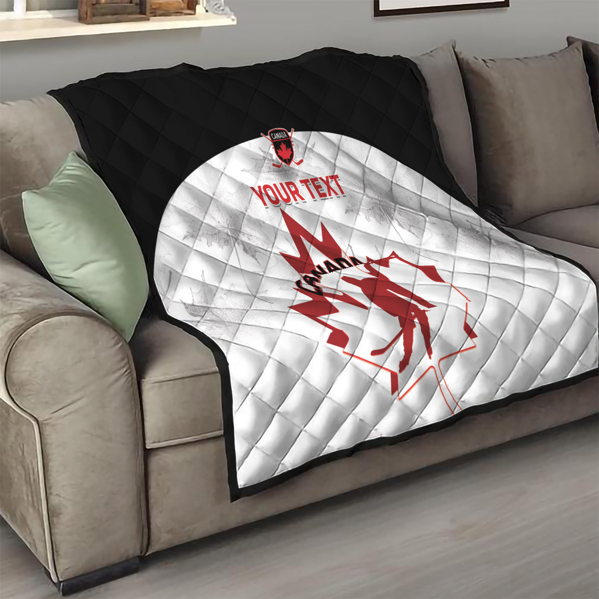 Custom Canada Hockey Quilt 2024 Go Maple Leaf - Wonder Print Shop