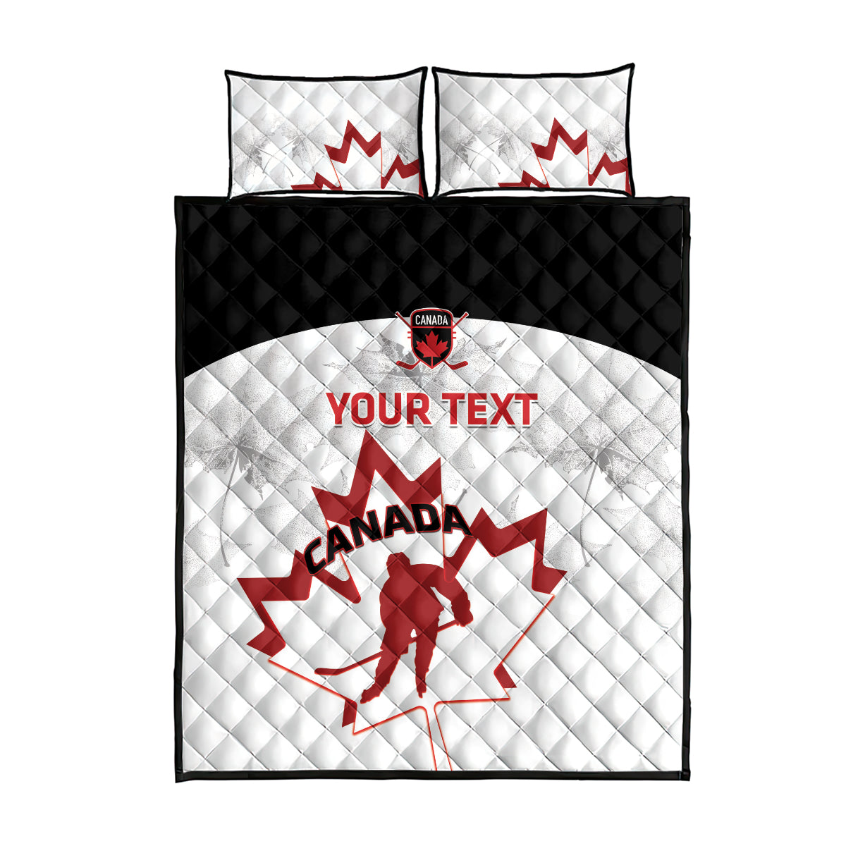 Custom Canada Hockey Quilt Bed Set 2024 Go Maple Leaf - Wonder Print Shop